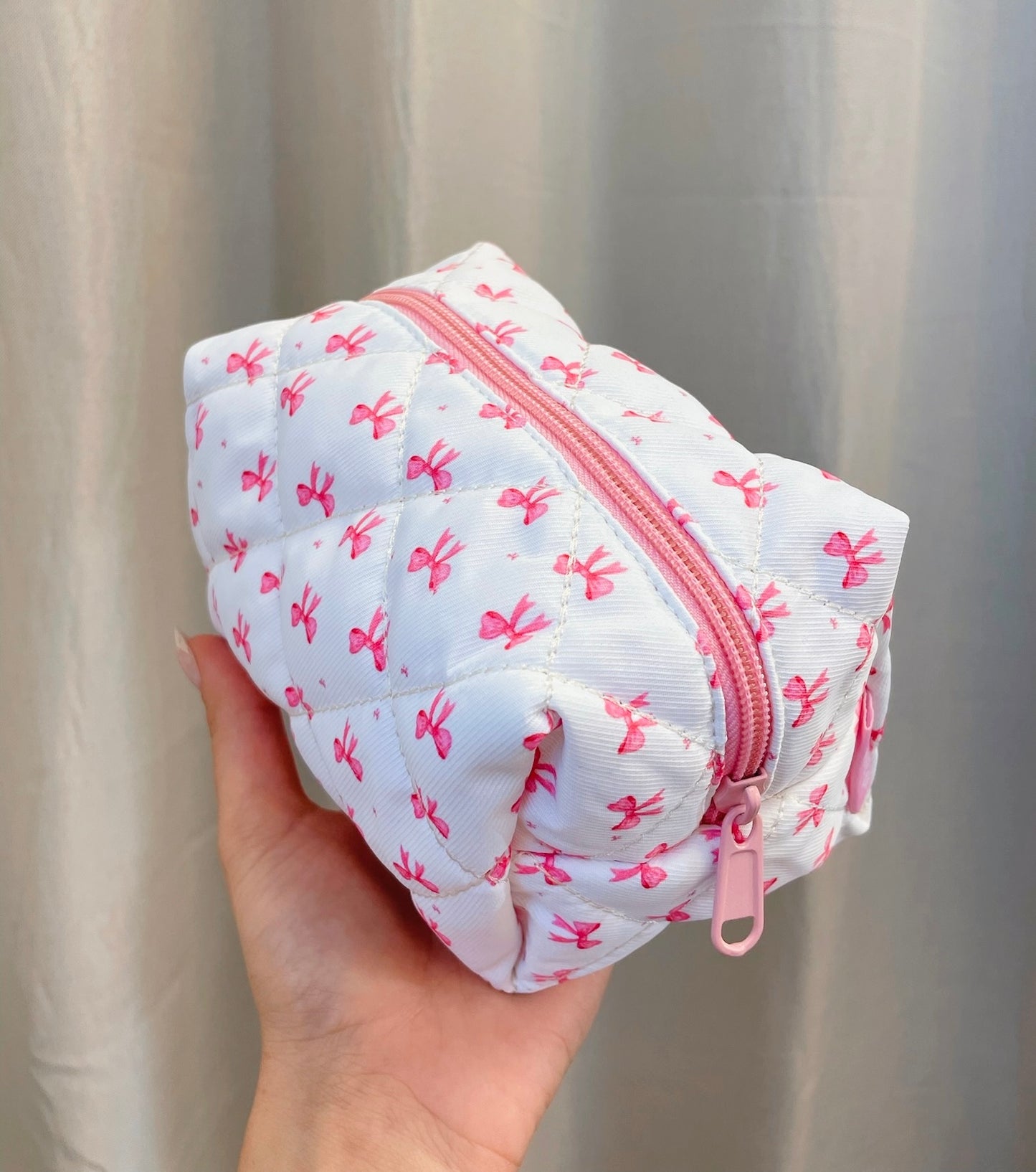 Pink Bows Makeup Bag