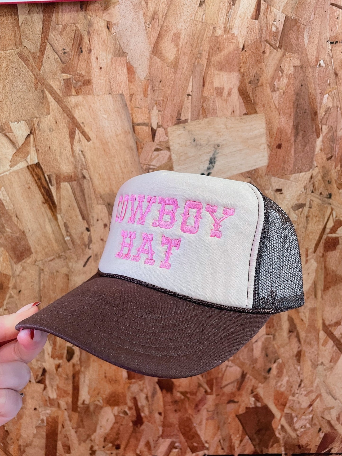 Cowboy Hat: Brown/Tan Trucker Hat