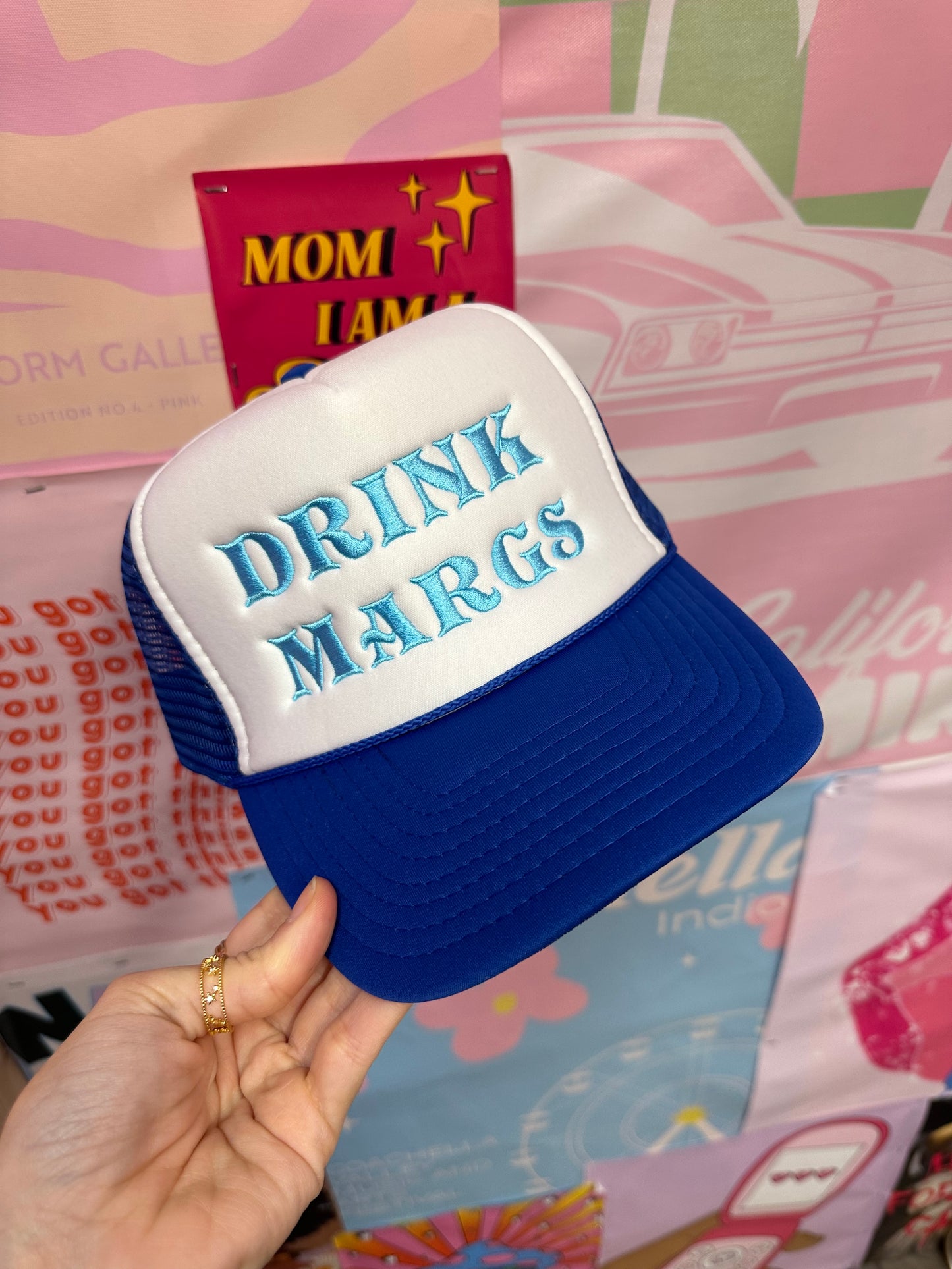 Drink Margs Blue Trucker Hat