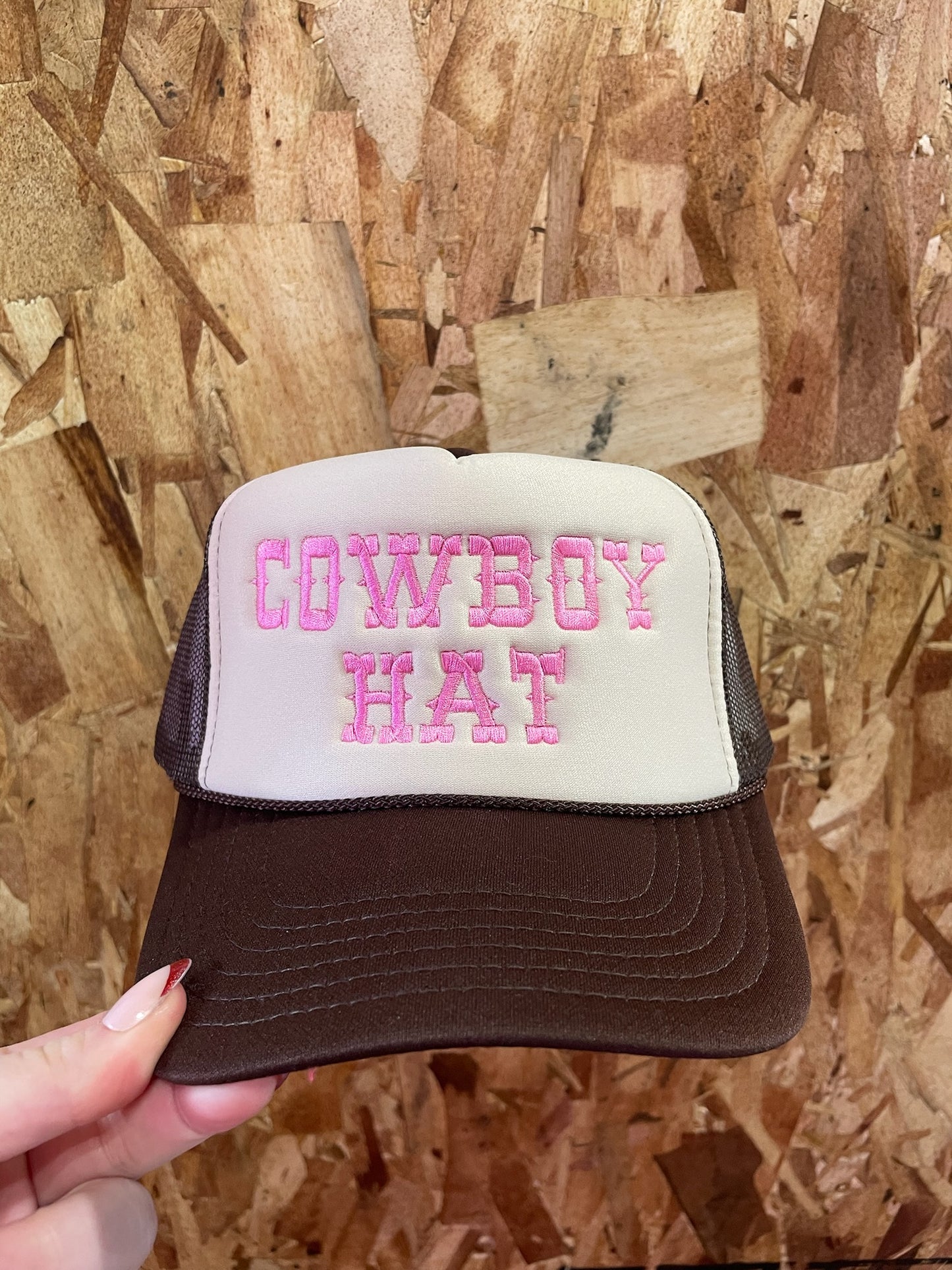 Cowboy Hat: Brown/Tan Trucker Hat
