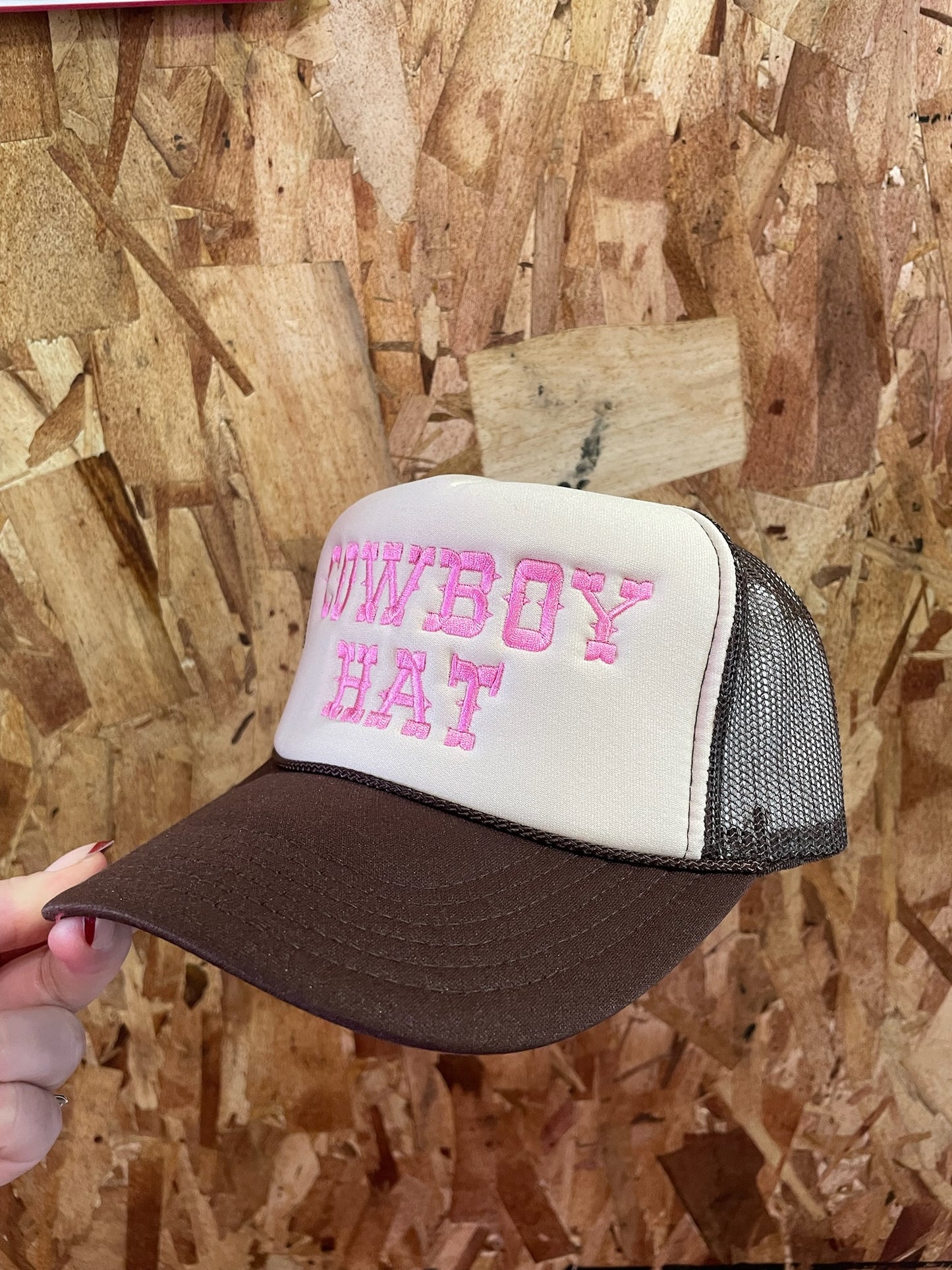 Cowboy Hat: Brown/Tan Trucker Hat