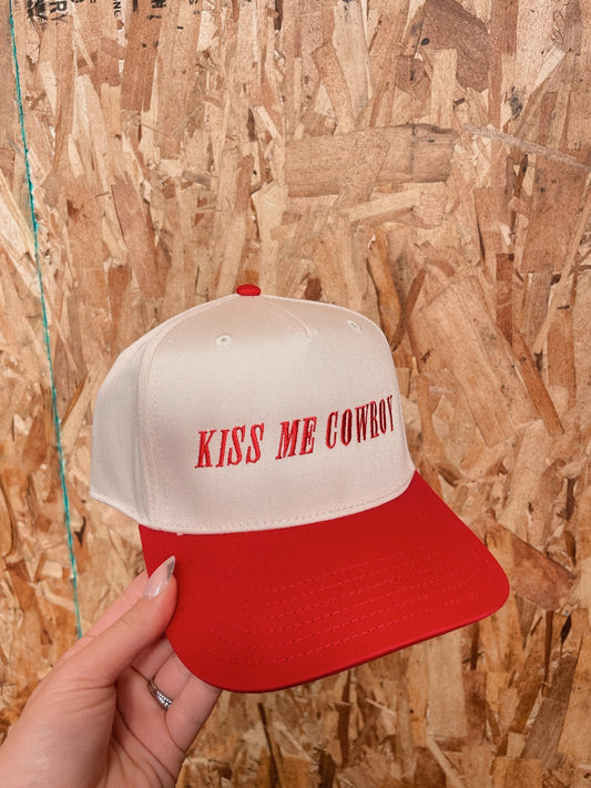 Kiss Me Cowboy - Embroidery Trucker Hat