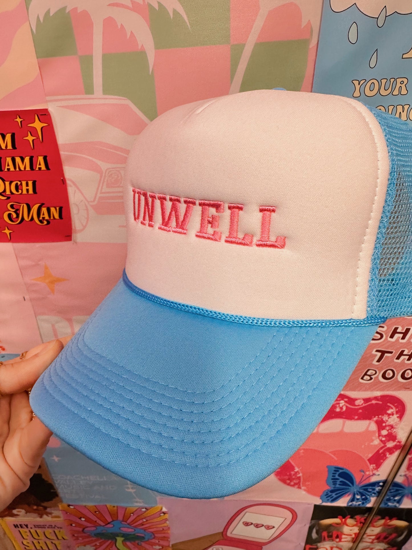 Unwell Blue Trucker Hat