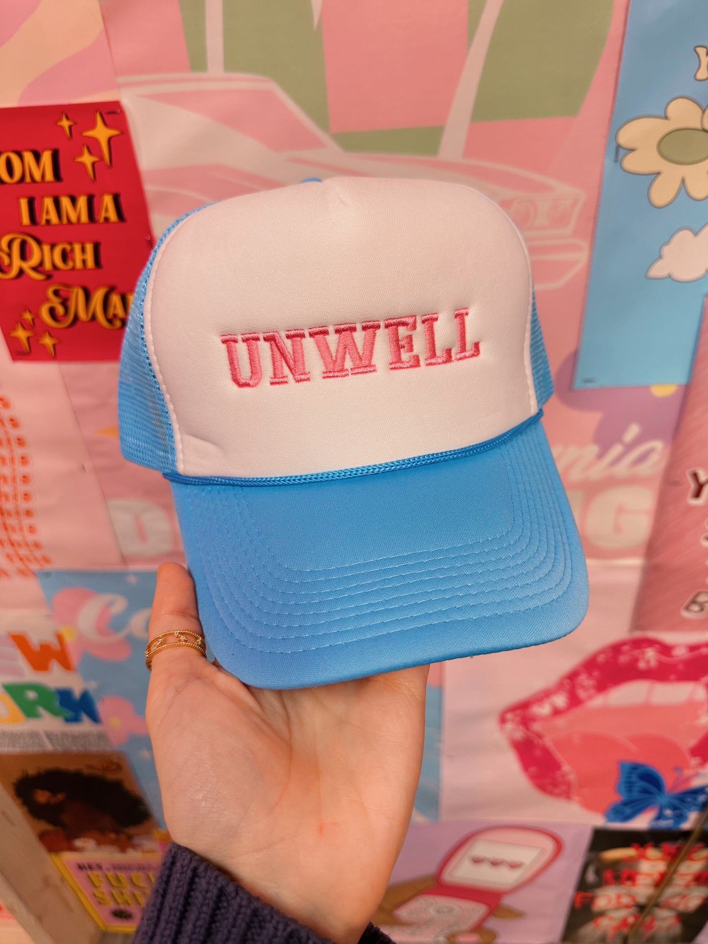 Unwell Blue Trucker Hat