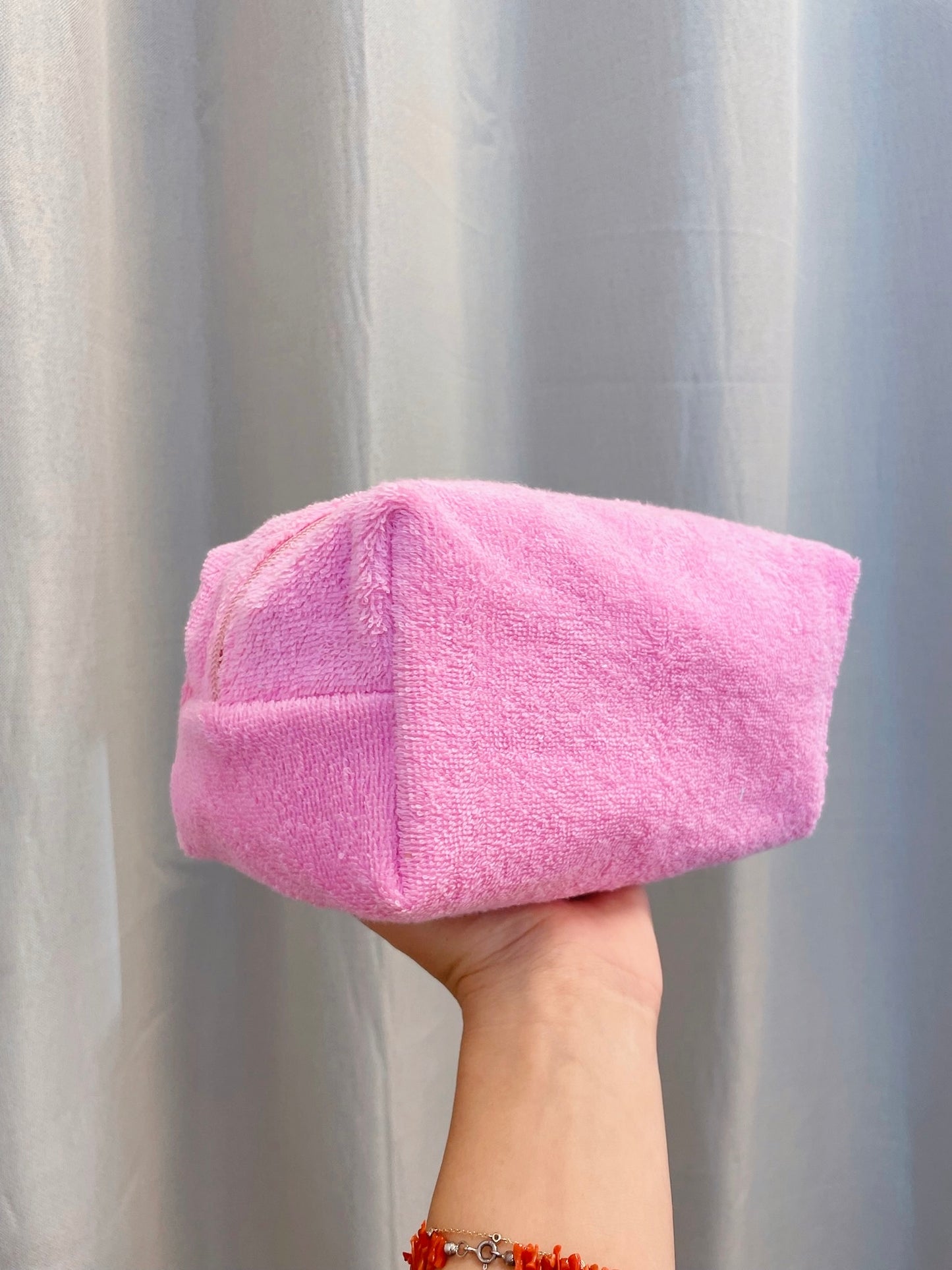 Pink Fuzzy Makeup Bag 