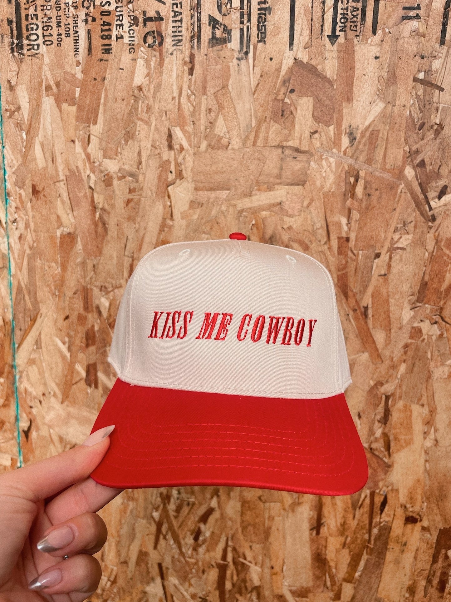 Kiss Me Cowboy - Embroidery Trucker Hat