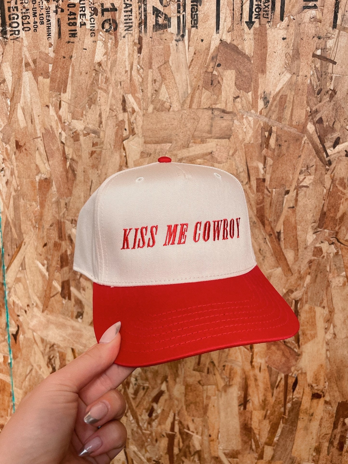 Kiss Me Cowboy - Embroidery Trucker Hat