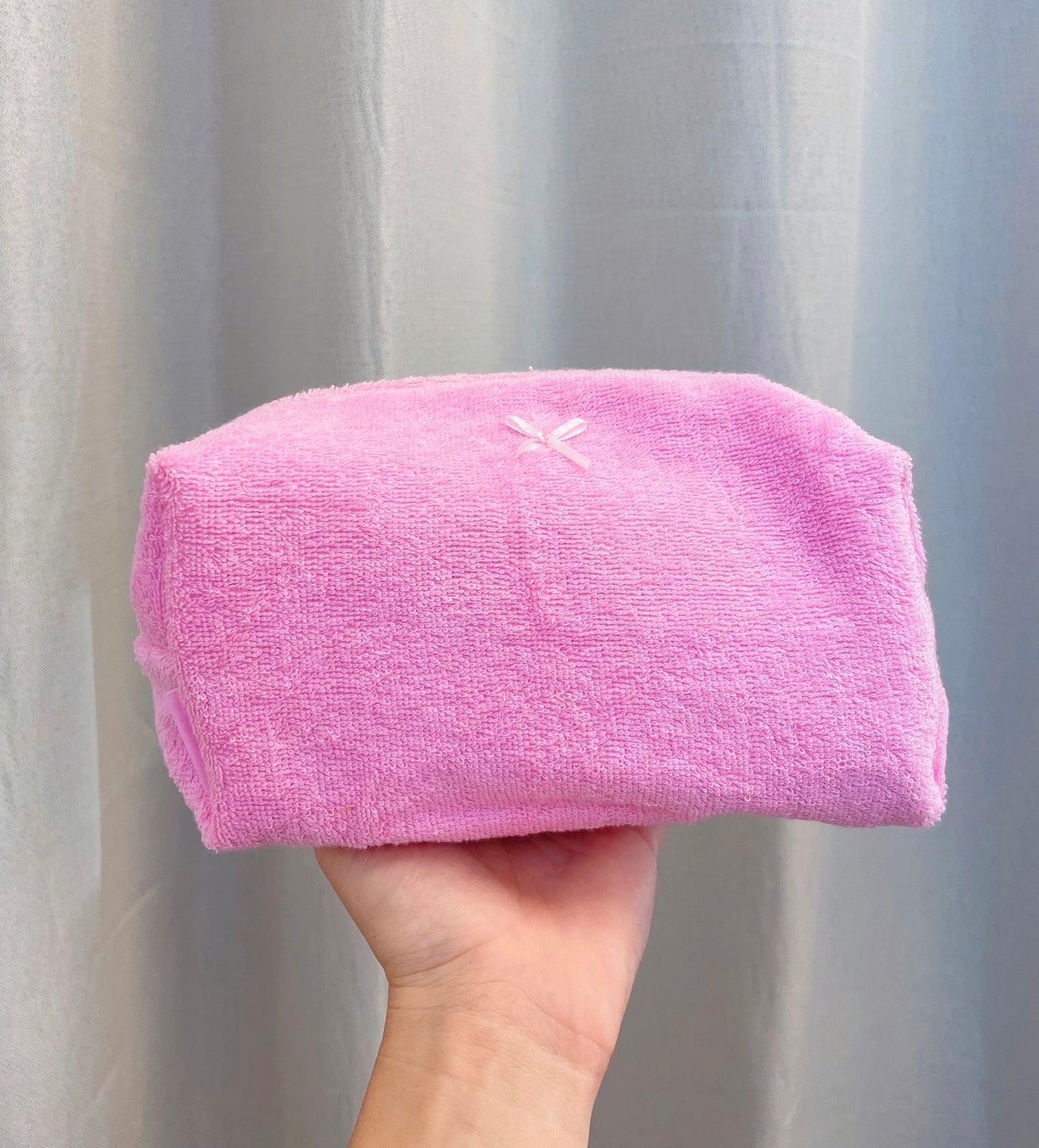 Pink Fuzzy Makeup Bag 