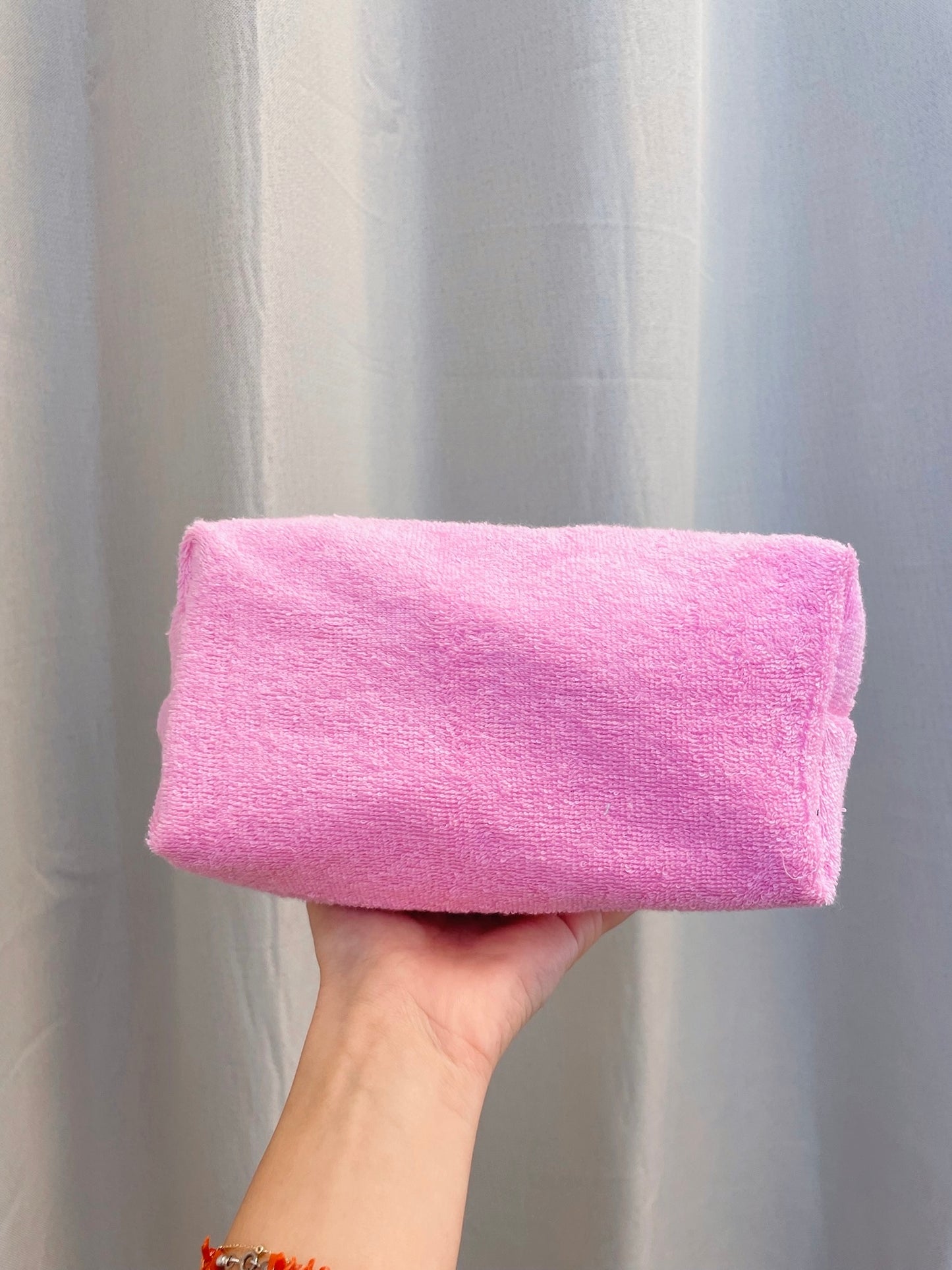 Pink Fuzzy Makeup Bag 