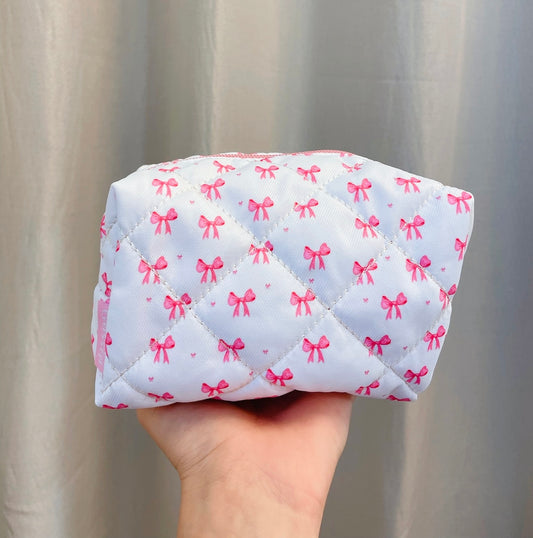 Pink Bows Makeup Bag 