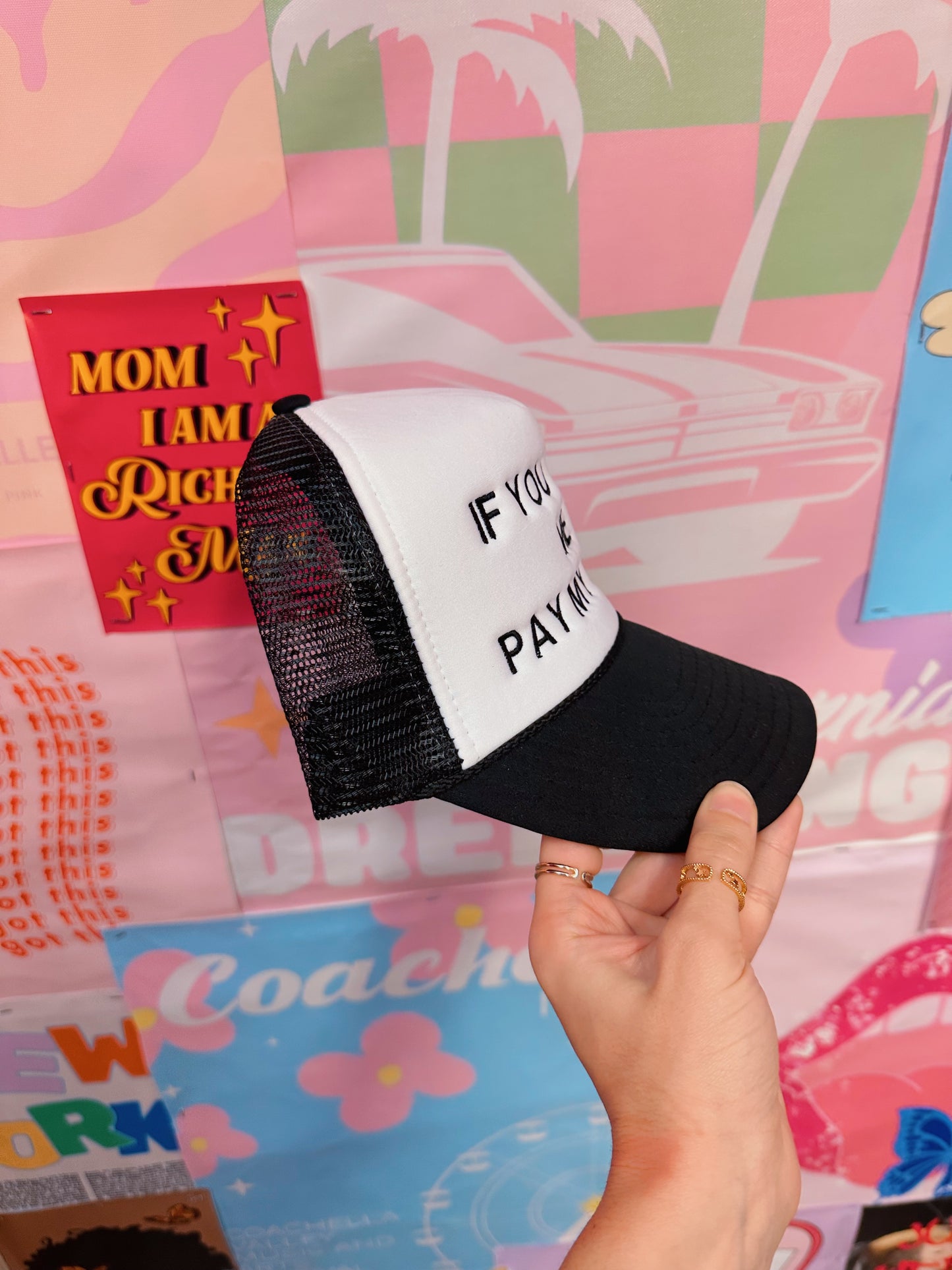 If You Luv Me Pay My Rent Trucker Hat