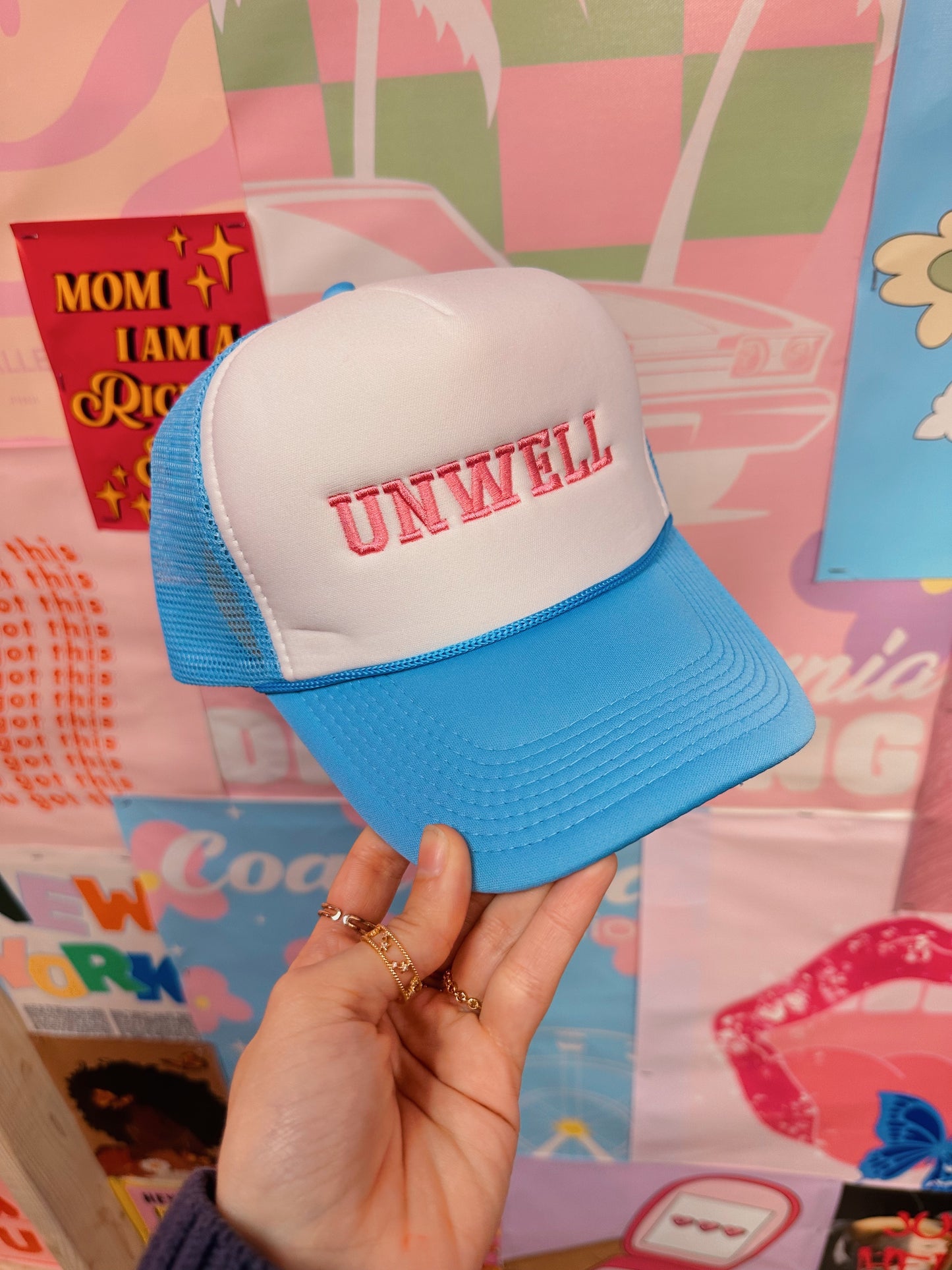 Unwell Blue Trucker Hat