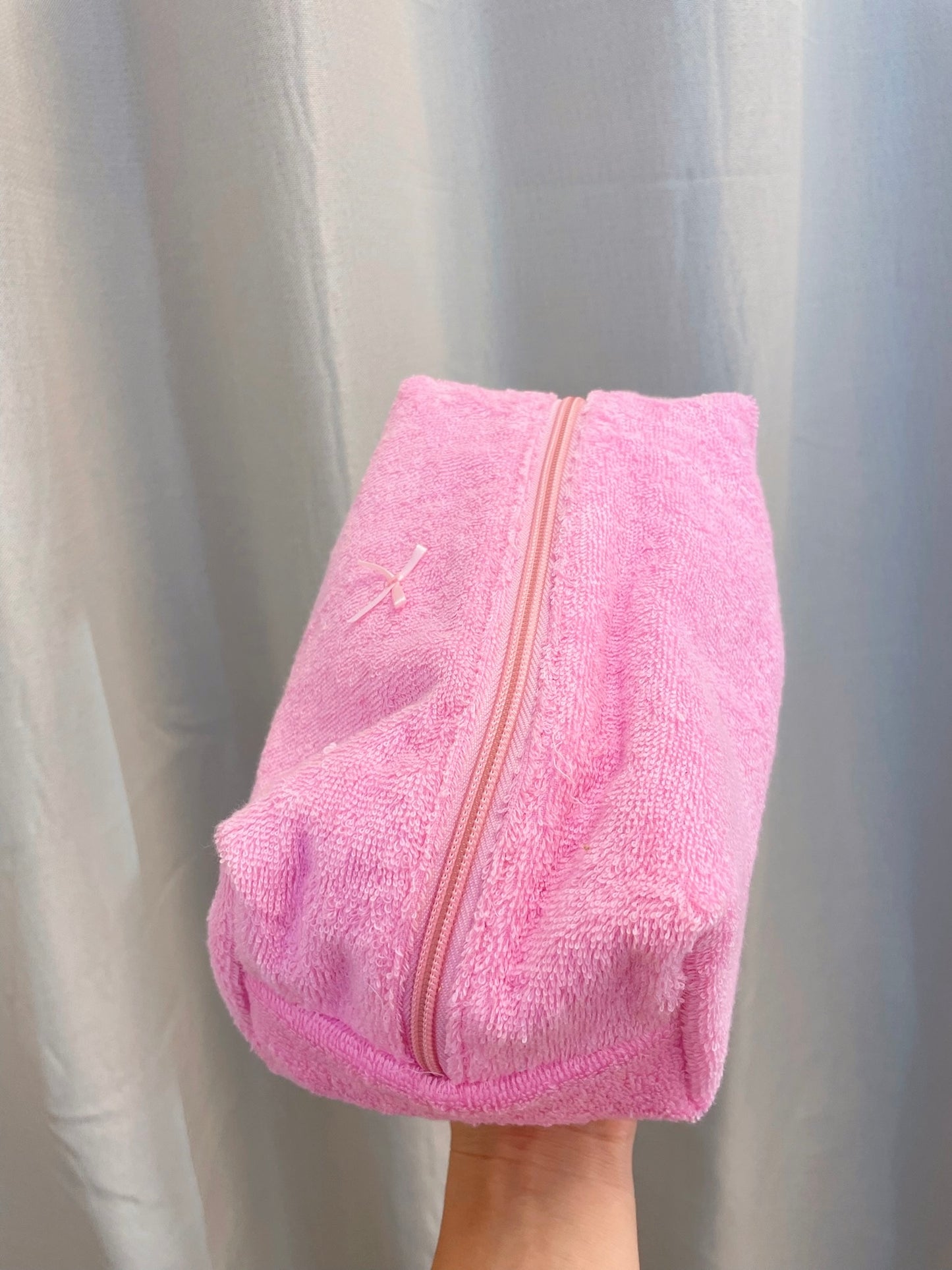 Pink Fuzzy Makeup Bag 