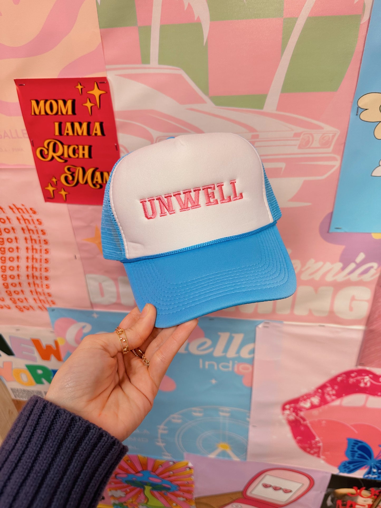 Unwell Blue Trucker Hat