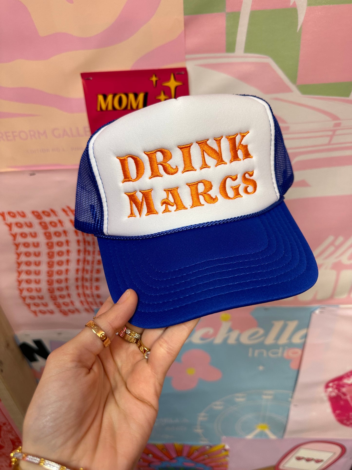 Drink Margs Blue Trucker Hat