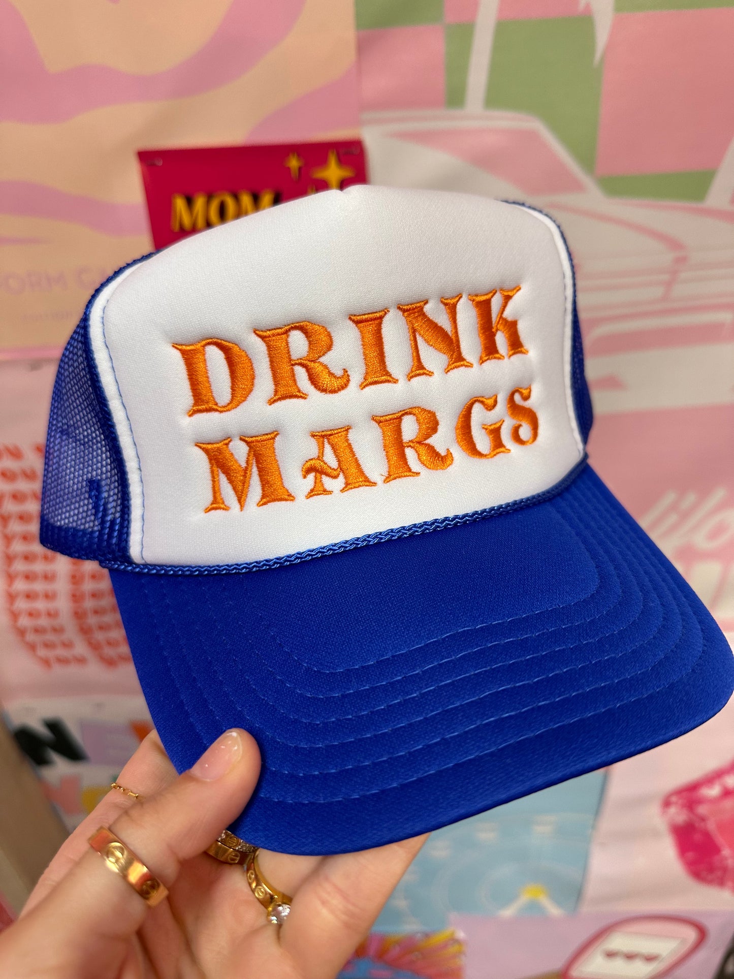 Drink Margs Blue Trucker Hat