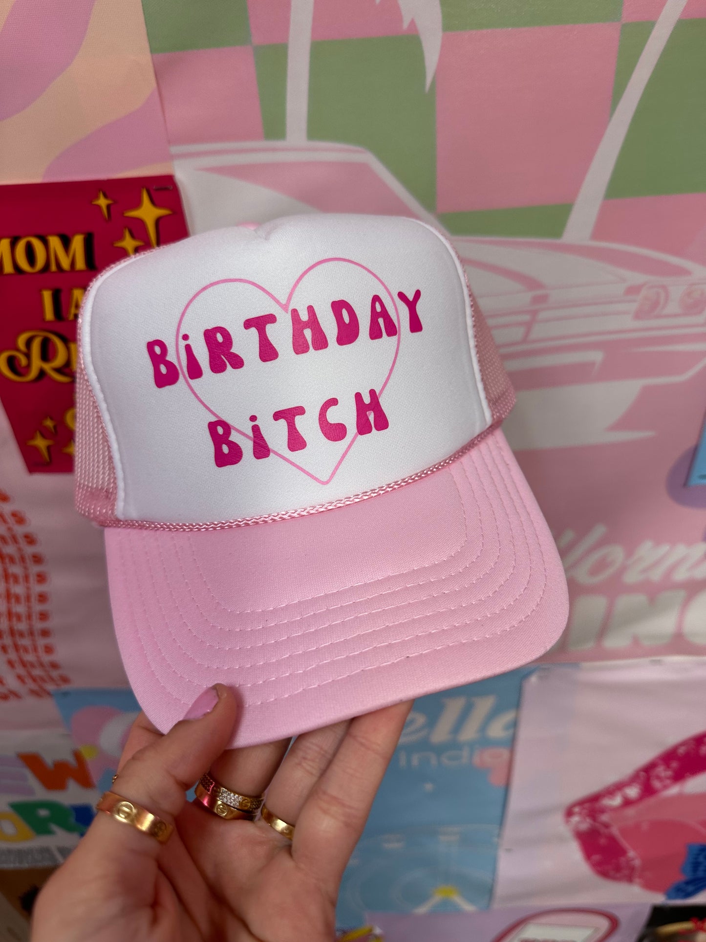 Birthday Bitch Pink Trucker Hat