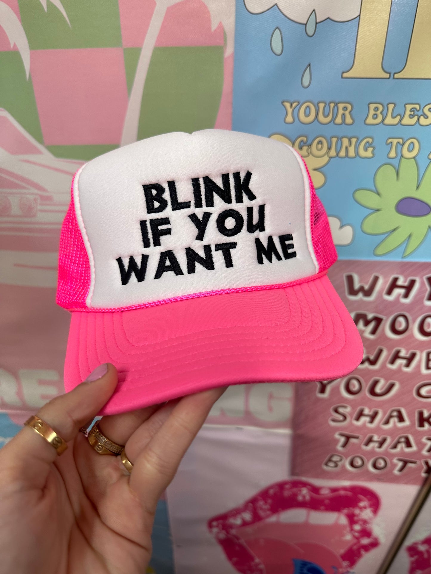 Blink If You Want Me Neon Pink