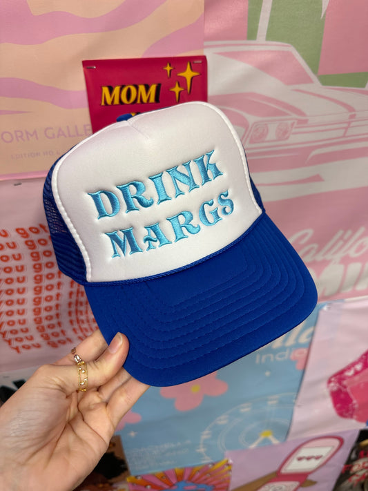 Drink Margs Blue Trucker Hat