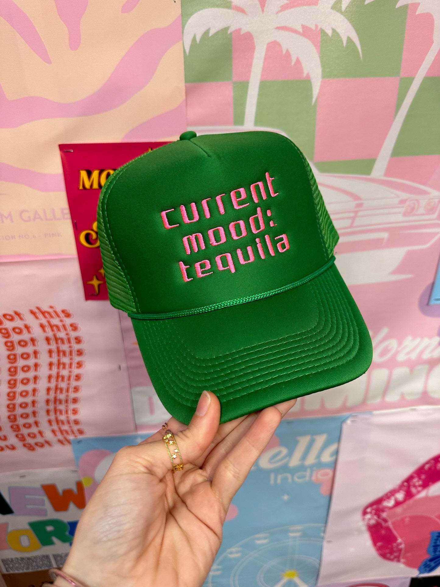 Current Mood: Tequila Green Trucker Hat