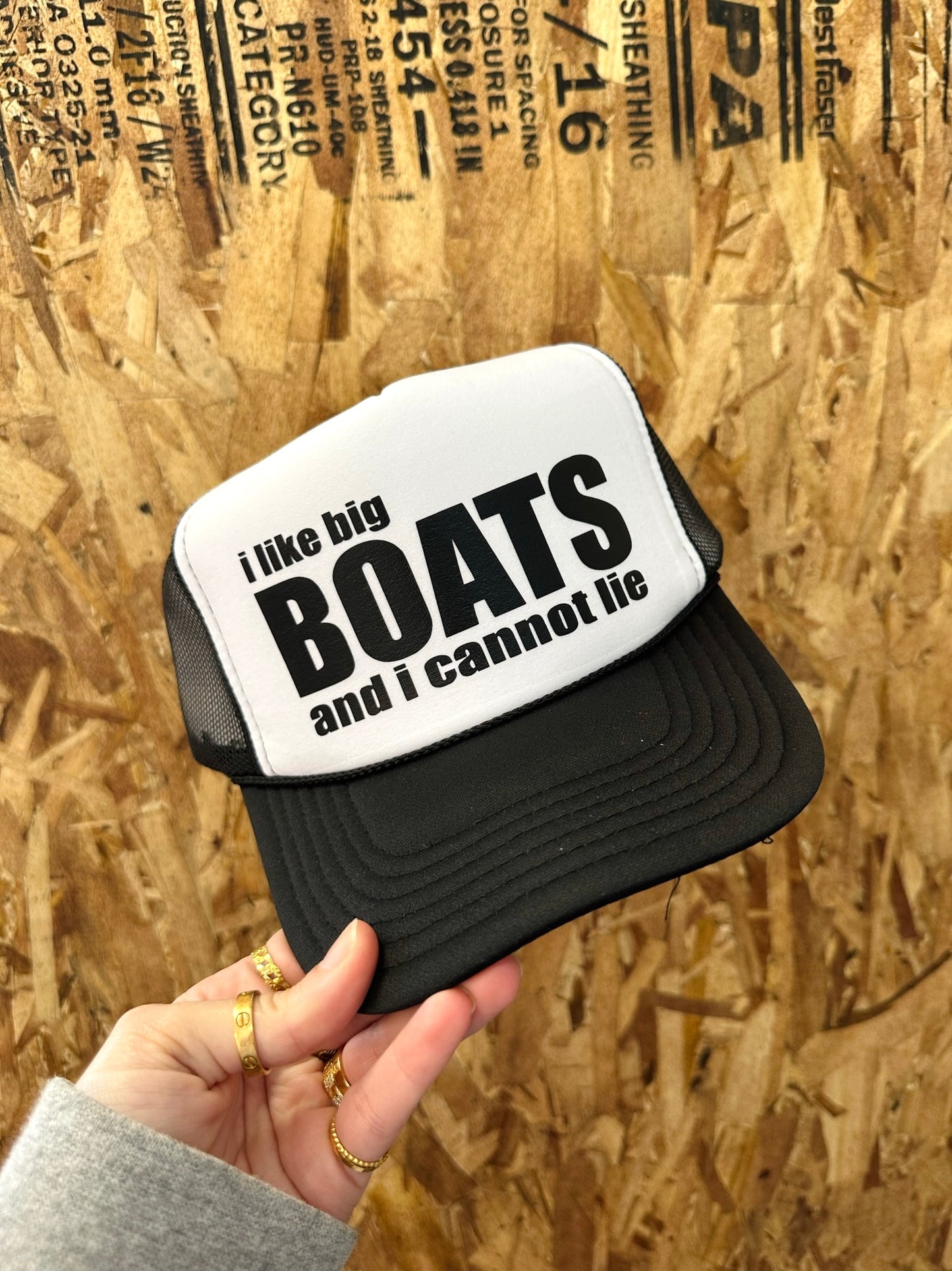 I Like Big Boats - Vinyl Trucker Hat