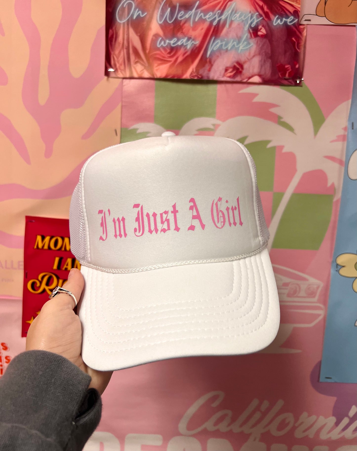 I'm Just A Girl - Vinyl Trucker Hat