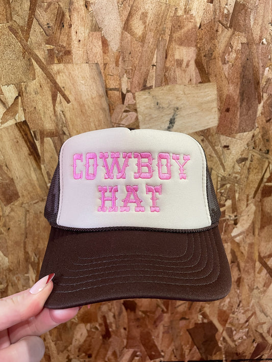 Cowboy Hat: Brown/Tan Trucker Hat