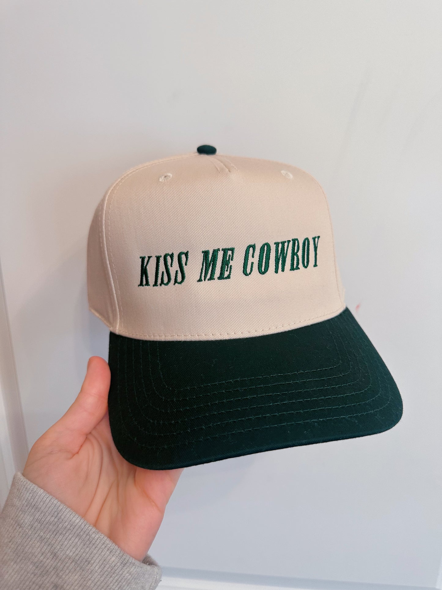 Kiss Me Cowboy Embroidery Hat