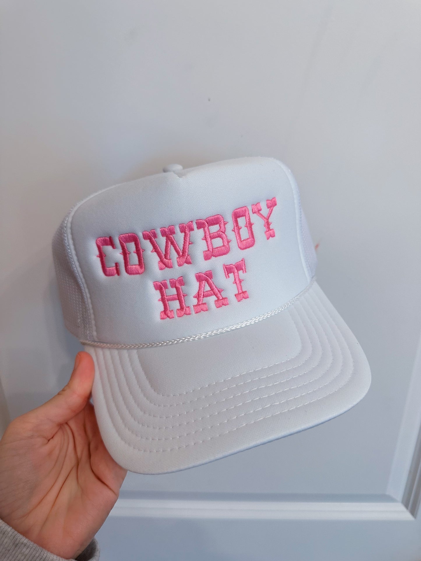 White Cowboy Trucker Hat