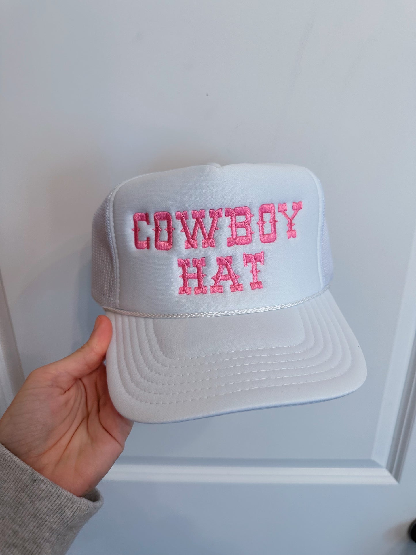 White Cowboy Trucker Hat